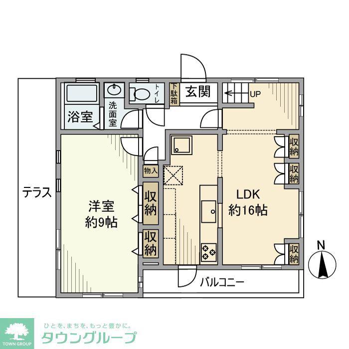 新町戸建(1LDK/2階)の間取り写真