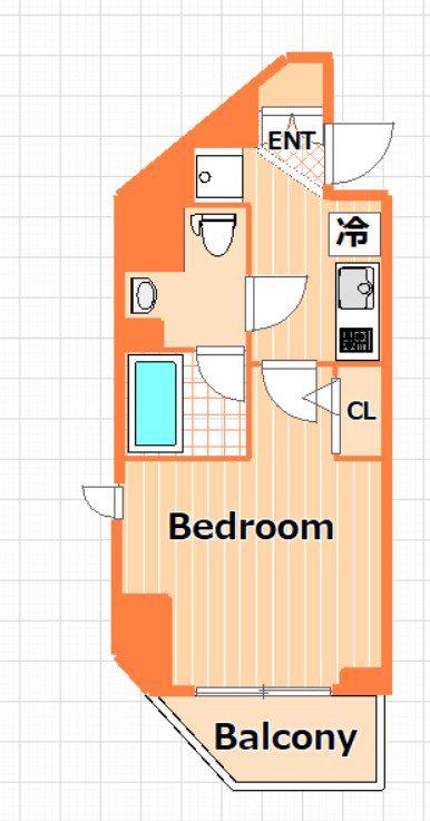SHOKEN RESIDENCE横浜鶴見III(1K/9階)の間取り写真