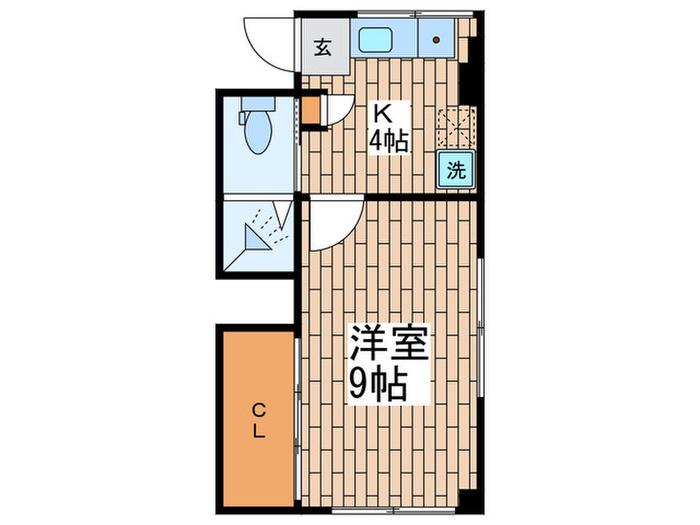 大崎カーサグランデ(1K/2階)の間取り写真