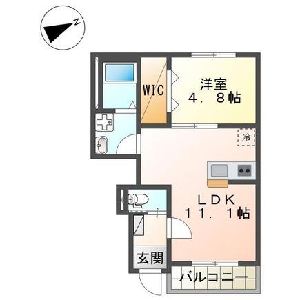 アンジュ(1LDK/1階)の間取り写真