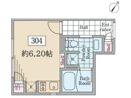 REVE RESIDENCE 三宿 レーヴレジデンスみしゅく(ワンルーム/3階)の間取り写真