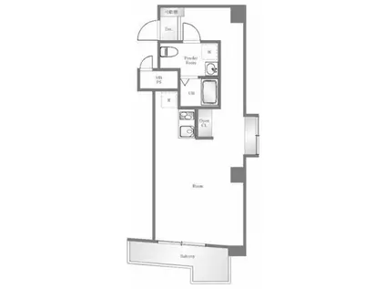 ライオンズマンション白山駅前(ワンルーム/8階)の間取り写真