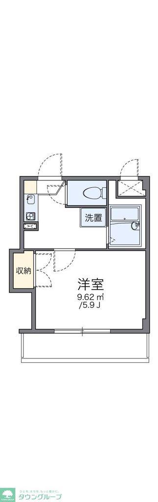 レオパレス楠(1K/1階)の間取り写真