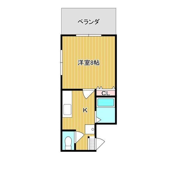 ベルウッドハイツ泉が丘(1K/3階)の間取り写真
