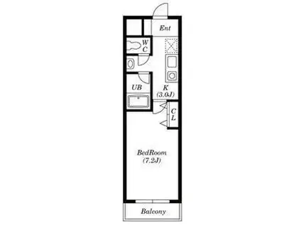 セザール北山(1K/3階)の間取り写真