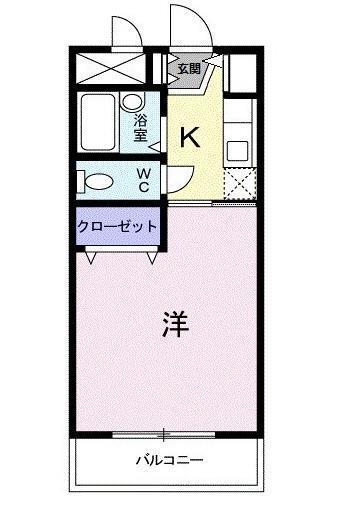 さくらそう上野(1K/2階)の間取り写真