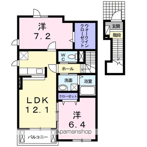 プレッソすみれ(2LDK/2階)の間取り写真