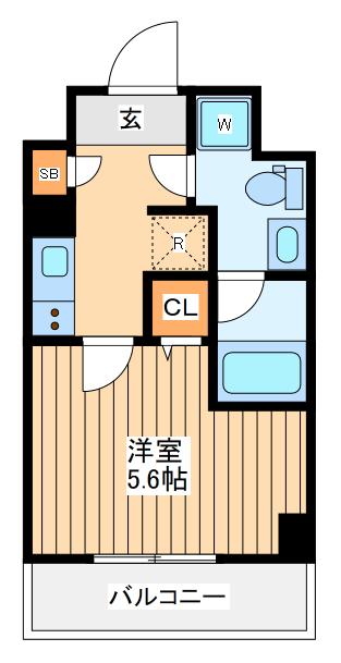 ルミード川崎(1K/10階)の間取り写真