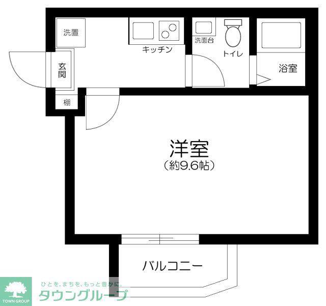 GLUCK船橋(1K/2階)の間取り写真