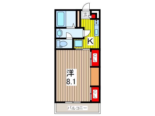 リブリ・欅(1K/3階)の間取り写真