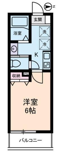 グランドール西尾久(1K/2階)の間取り写真