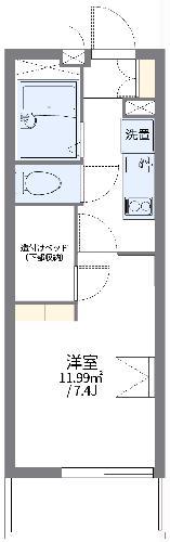 レオパレスMAMI(1K/2階)の間取り写真