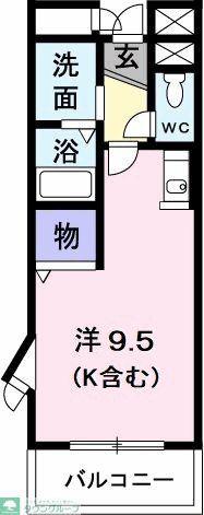 ブレヴェン(ワンルーム/3階)の間取り写真