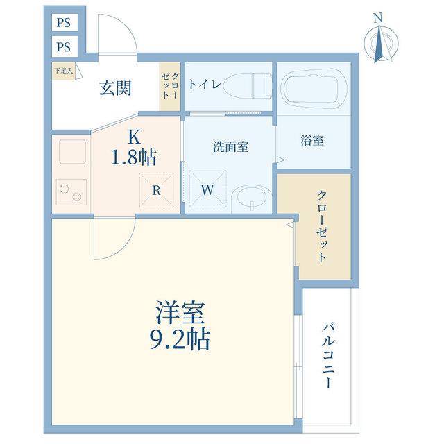 J-MAISON南浦和I(1K/2階)の間取り写真
