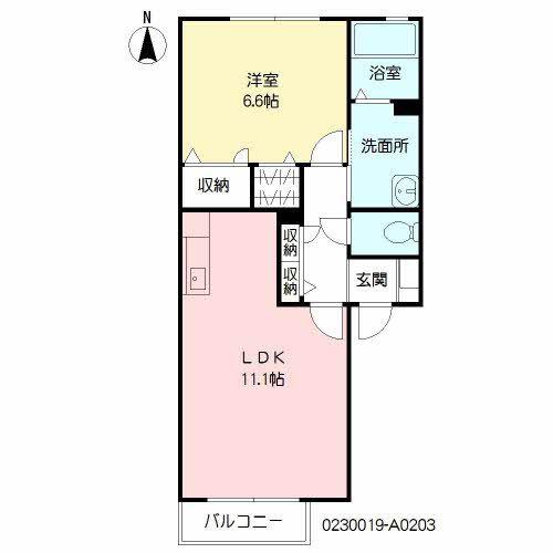 プチメゾンERI(1LDK/2階)の間取り写真