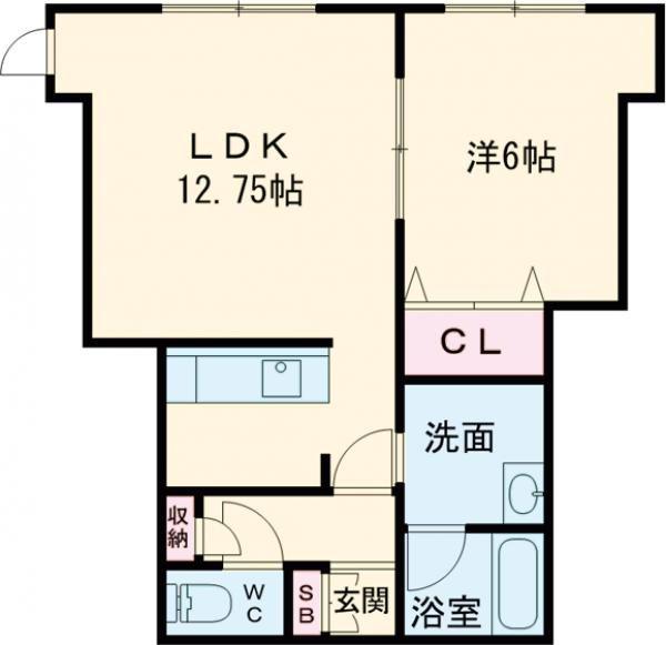 NO.13(1LDK/1階)の間取り写真