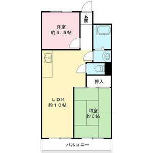 スエヨシハイツ(2LDK/3階)の間取り写真