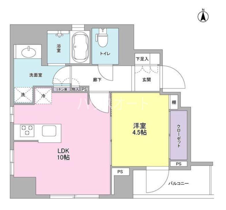 LUCULIA COURT(1LDK/2階)の間取り写真