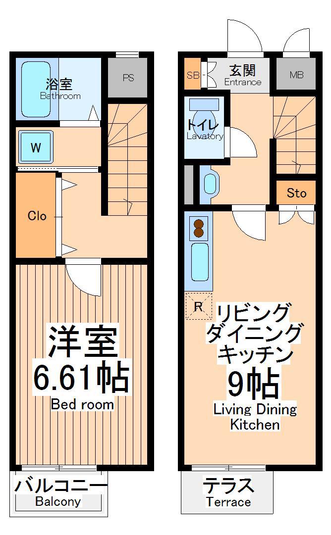 サワープレシャス(1LDK/1階)の間取り写真