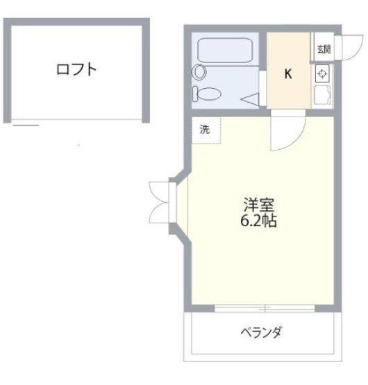 サウサリート西ヶ原(1K/2階)の間取り写真