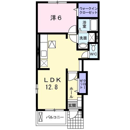 フォルテシモ(1LDK/1階)の間取り写真
