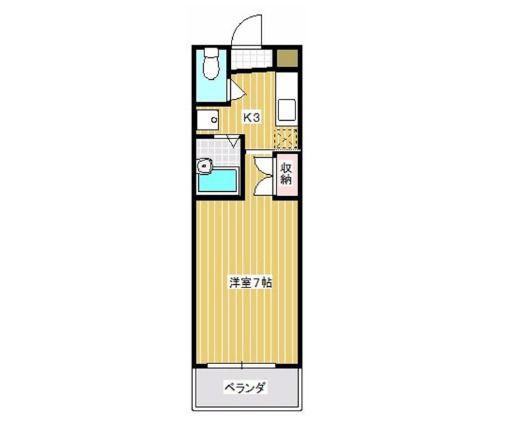 レジデンシア久茂地(1K/4階)の間取り写真