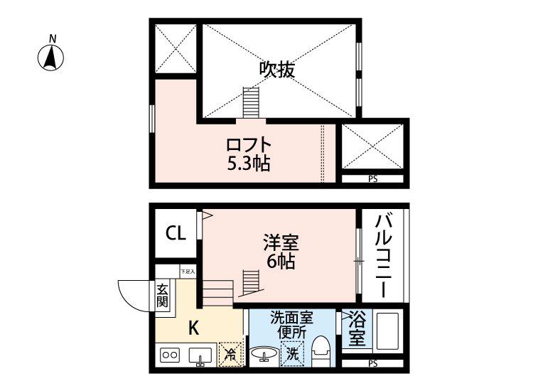 エスペランサ源兵衛町(ワンルーム/1階)の間取り写真
