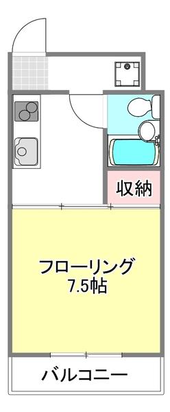 メゾンドール新代田(ワンルーム/3階)の間取り写真