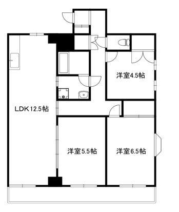JUNヴィララークヒル(3LDK/3階)の間取り写真