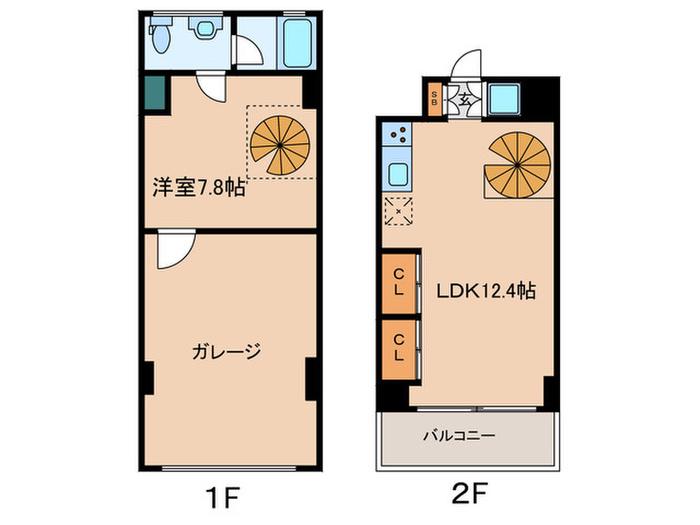 ラティエラ成城学園前(1LDK/2階)の間取り写真