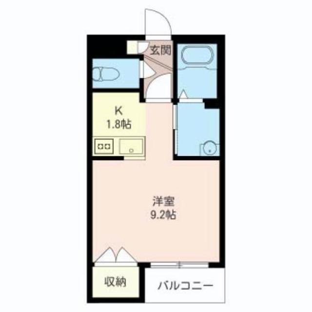 ソレアード(1K/1階)の間取り写真