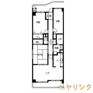ランドマークII(3LDK/3階)の間取り写真