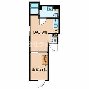 プランドール浅草(1DK/3階)の間取り写真
