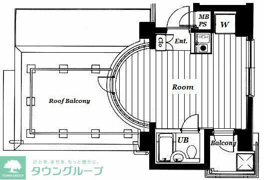 マートルコート駒沢大学(ワンルーム/9階)の間取り写真
