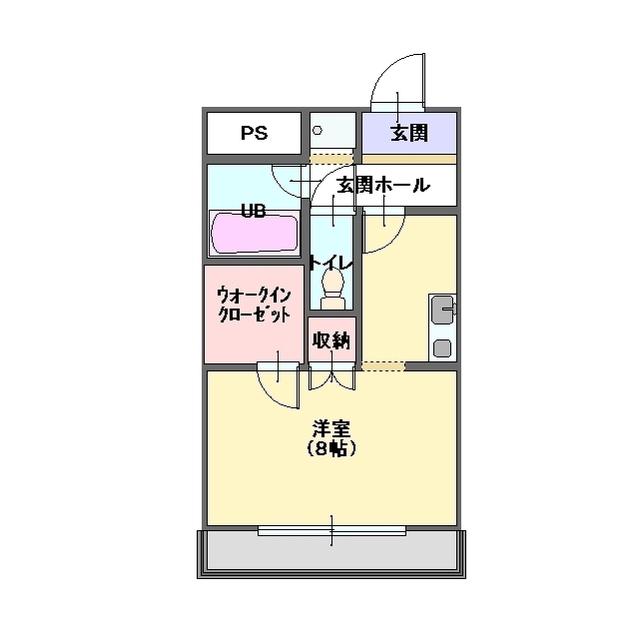 ヴァンフォーレ石坂II(ワンルーム/3階)の間取り写真