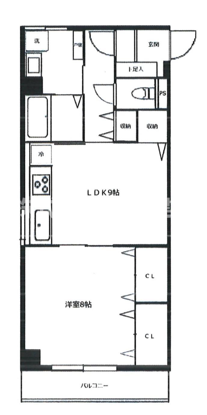 牛込台永谷マンション(1LDK/2階)の間取り写真
