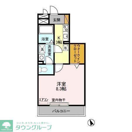 コンフォールK(1K/3階)の間取り写真