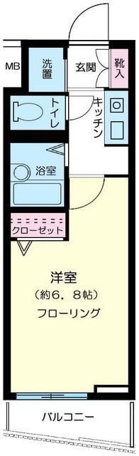 メインステージ日本橋小伝馬町(1K/8階)の間取り写真