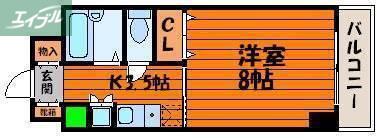 エスペランサ津島(1K/10階)の間取り写真