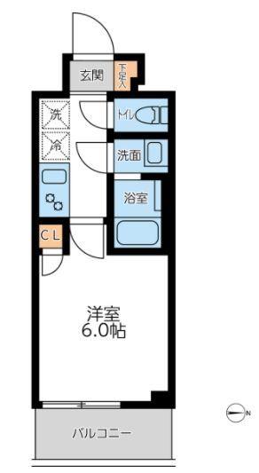 オーキッドレジデンス西川口(1K/3階)の間取り写真