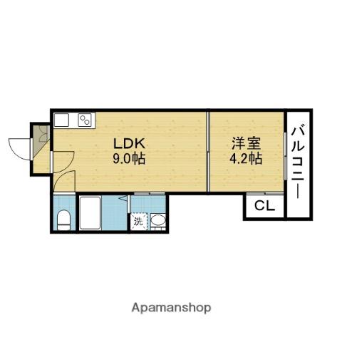 GRANDIR小路(1LDK/1階)の間取り写真