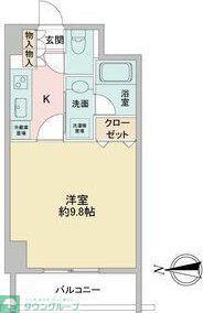 S-FORT桜山(1K/2階)の間取り写真
