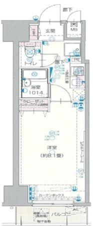 ヴェルト西大島グラーセ(1K/7階)の間取り写真