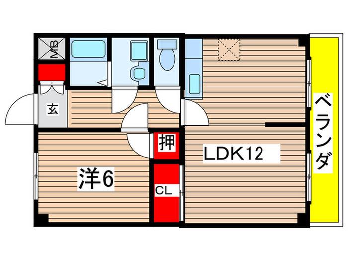 第2森下ビル(1LDK/3階)の間取り写真