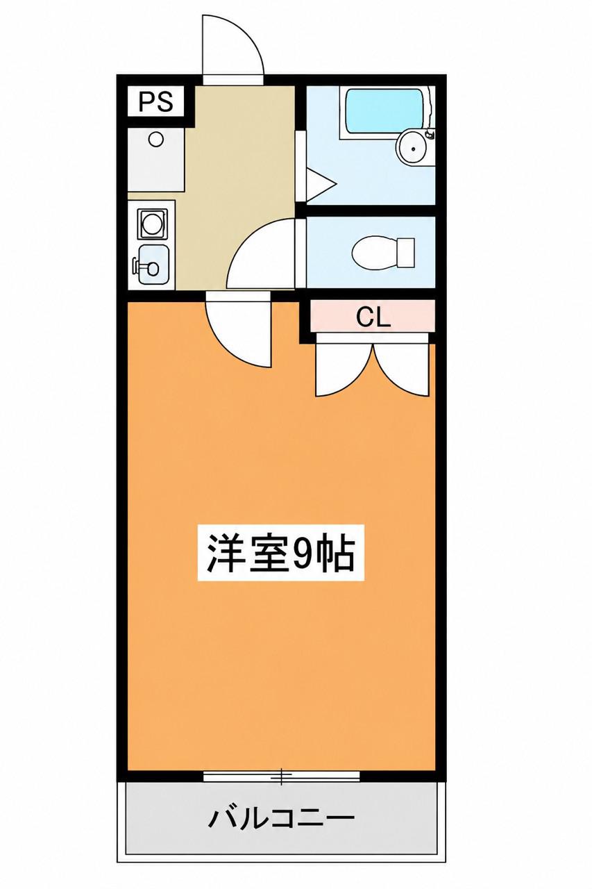 イーリスIII(1K/3階)の間取り写真