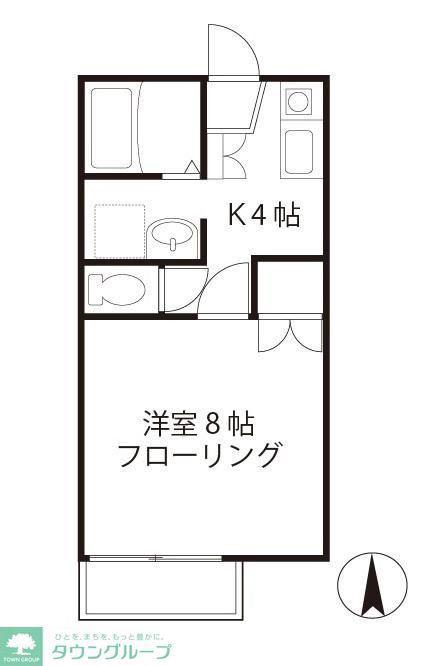 アネックス下高井A棟(1K/1階)の間取り写真