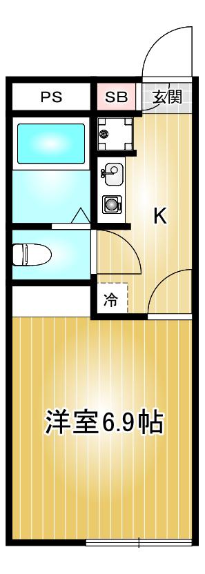リバリステ庄内緑地公園(1K/1階)の間取り写真