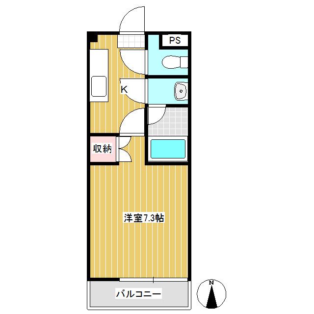 メゾン晩霞 BANKA(1K/1階)の間取り写真