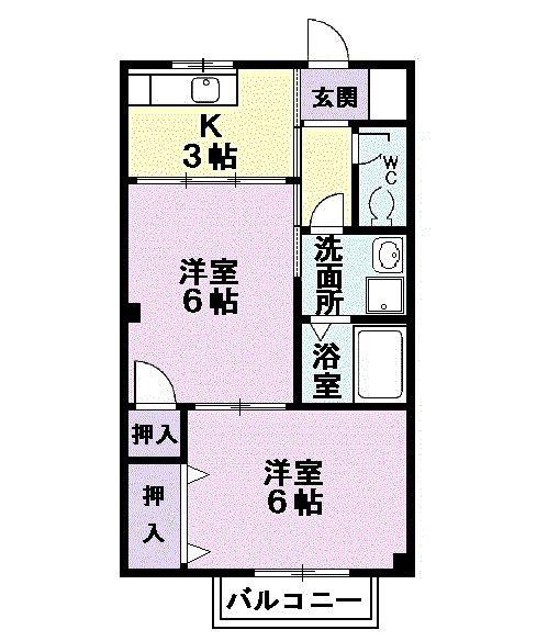 Y´S HOUSE(2K/1階)の間取り写真