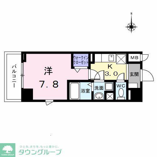 アーバンスクウェア丸の内(1K/7階)の間取り写真